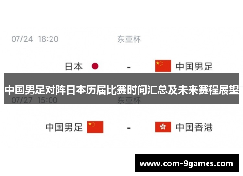 中国男足对阵日本历届比赛时间汇总及未来赛程展望 中国男足对阵日本历届比赛时间汇总及未来赛程展望